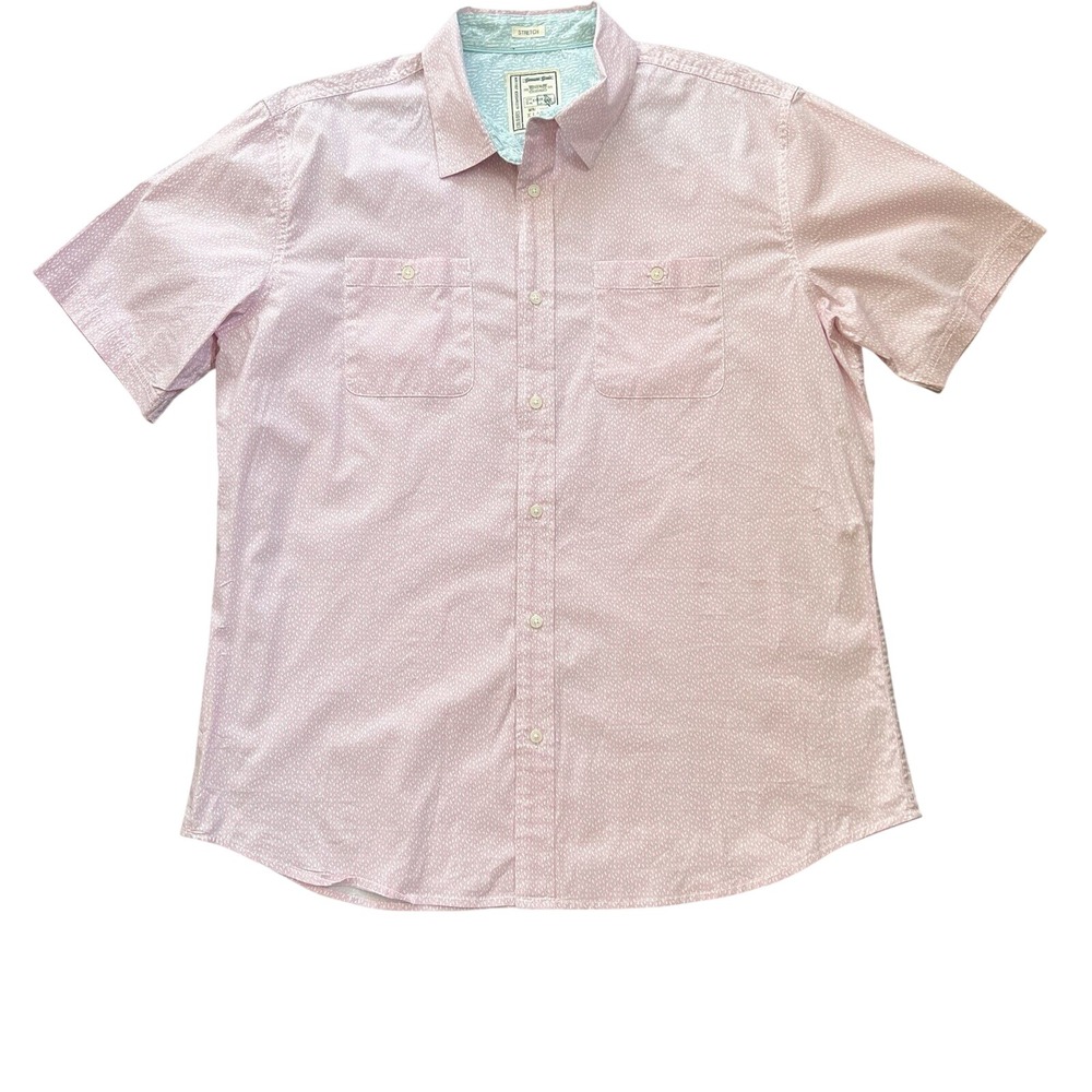 COLOURS by ALEXANDER JULIAN Button Up Shirt Mens XL Pink Preppy All Over Print
